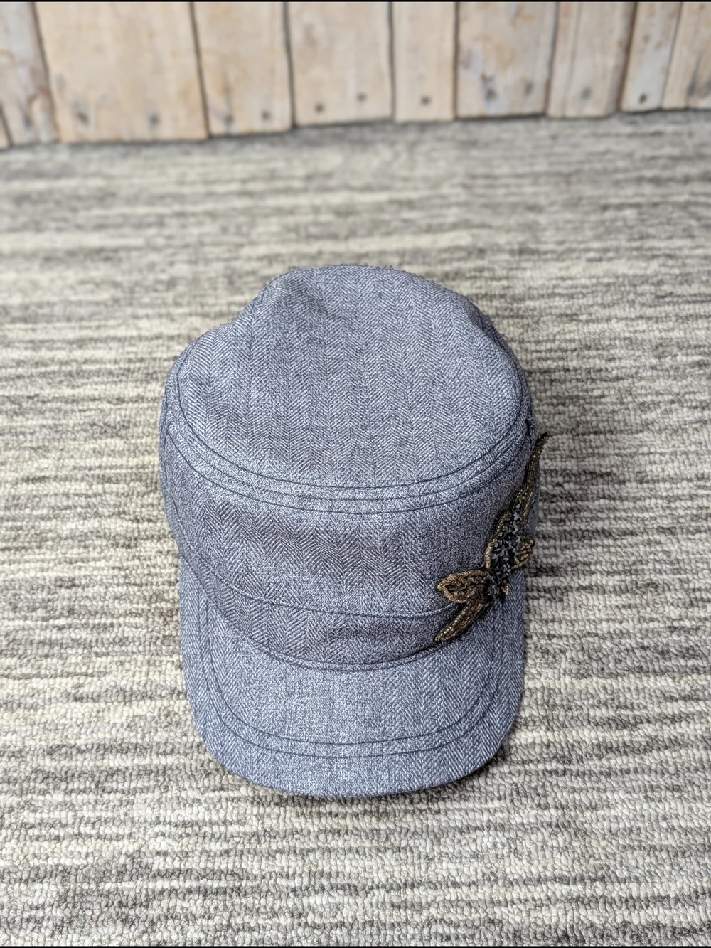Women's Stylish Hat with Beaded Detail